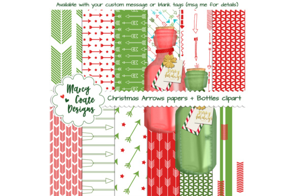 Christmas Arrows Backgrounds & Clipart: Festive Design Assets