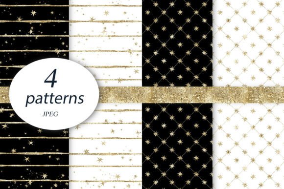 Elevate Your Projects with Black White Space Backgrounds Gold Paper
