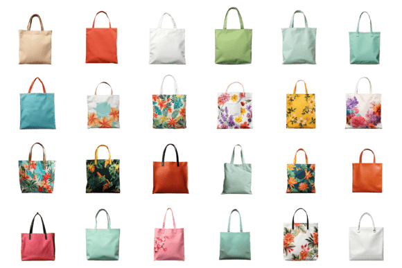 Elevate Your Visuals: The 30 Tote Bag PNG Bundle