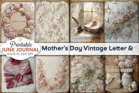 Mother's Day Vintage Letter Junk Journal: A Creative Asset