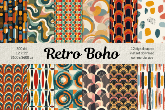 Retro Bohemian Backgrounds: A Pattern with Soul