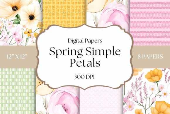 Spring Simply Petals Digital Papers: A Breath of Fresh Air for Your Projects