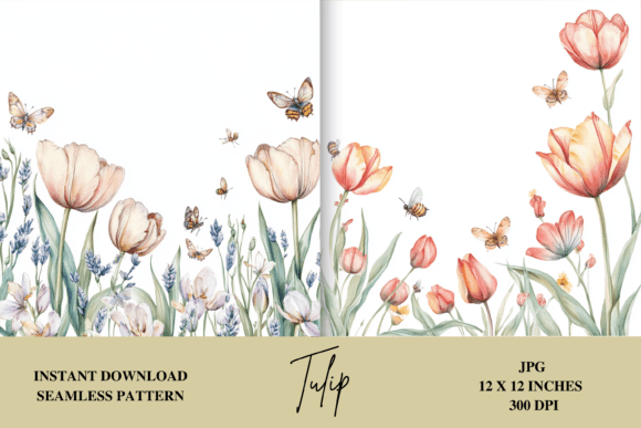 Tulip Border Frame: Elegant Design Assets for Creatives