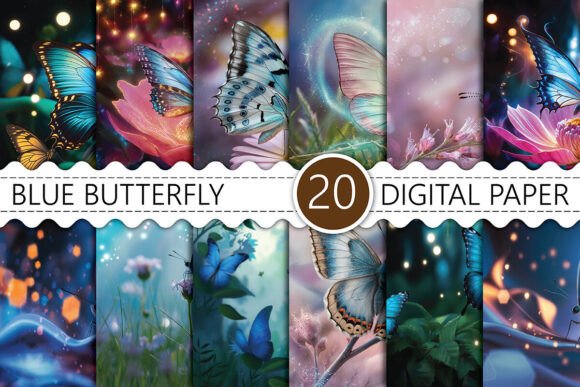 Unlocking Creativity with Blue Butterfly Digital Paper