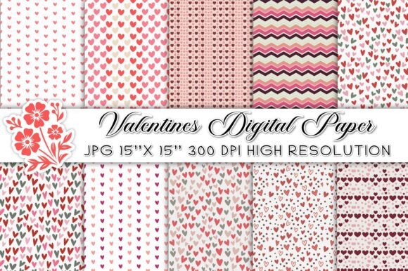 Valentines Digital Paper Backgrounds PNG: A Designer's Asset