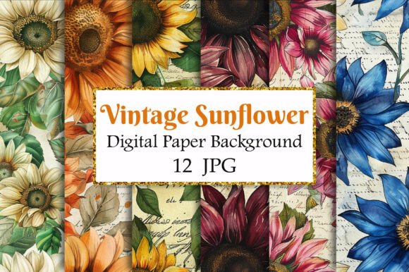Vintage Sunflower Digital Paper: A Designer's Field Guide