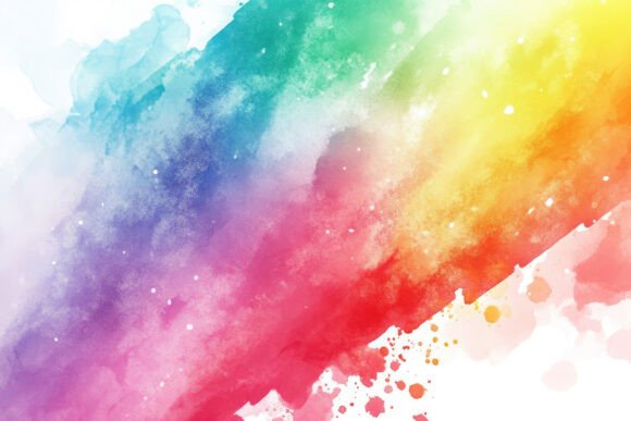 Watercolor Rainbow Background Wallpaper: A Designer's Vibrant Asset